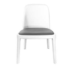 Dining Chairs: Nuoro-A Dining chair, White & Grey, Set of 2