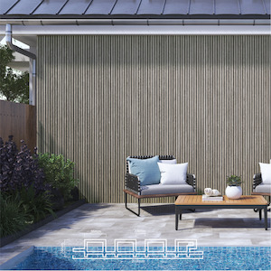 Slat Exterior WPC Panelling - Silver Oak