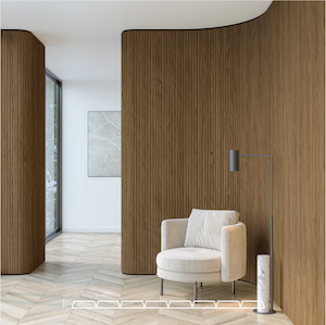 All: Linear FlexFold - V Slat - Black Walnut