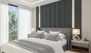 Opulence Headboard Panels: Opulence Headboard - Slate
