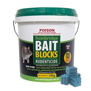 rodent control: Rodent Bait Blocks (Brodifacoum 0.05g/kg) - 10kg