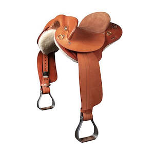 Australian Stock Saddle: Fort Worth Swinging Fender Saddle w/Adjustable Gullet