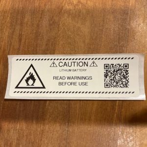 Products: Lithium Battery Warning Label
