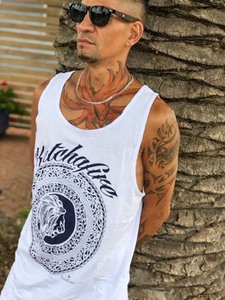 Katchafire Mens Mandala Singlet Navy - PromoMerch