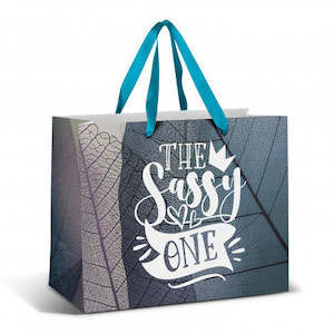 Gift Bags: Large Ribbon Handle Paper Bag - Full Colour