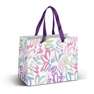 Gift Bags: Medium Ribbon Handle Paper Bag - Full Colour