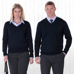 Products: The Catalogue Mens Merino Detailed Vee Pullover - Promotrenz