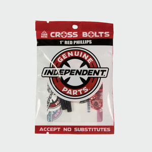 Independent: Independent Genuine Parts Cross Bolts Phillips 1" - Black/Red