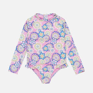 Roxy: Roxy Girls Flower Party One Piece - Lilac