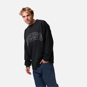 RPM Slouch Varsity Knit - Black Marle