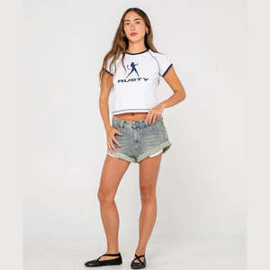 Rusty Norty Phoenix Low Rise Mini Denim Short - DWG