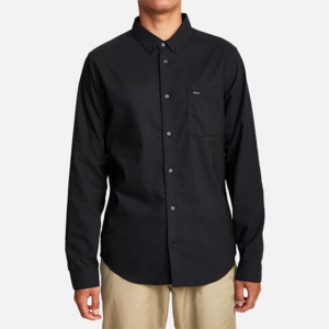 Rvca: RVCA That'll Do Stretch LS Shirt - Black