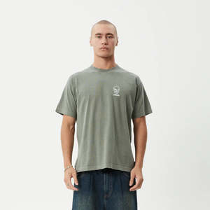 Afends: Afends Skeletor Boxy Tee - Washed Sycamore