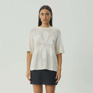 Afends: Afends Riley Recycled Knit Tee - White