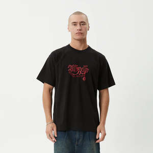 Afends Ballz Heavyweight Boxy Tee - Black