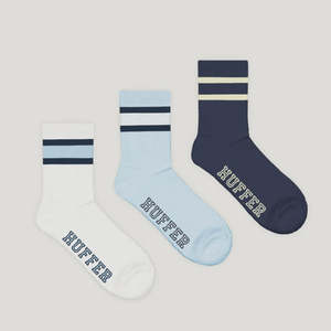 Mens Newest: Huffer HRF Rib Sock/ All Stars 3 Pack - Multi