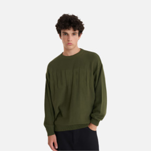 Huffer Trope Knit Crew - Olive