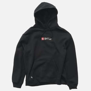 Mens Hoodies: S-Double S-Cube Block Hood - Black