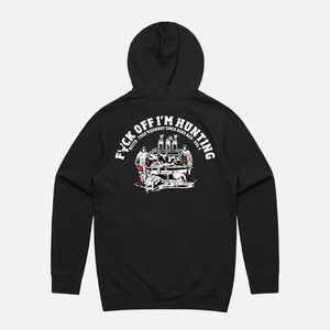 Mens Hoodies: RCLTD FK Off I’m Hunting Hood - Black