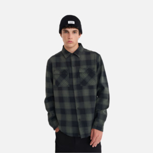 Huffer 9 to 5 Check Shacket - Cypress