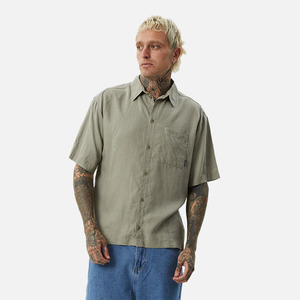 Mens Shirts 1: Afends Everyday Hemp Shirt - Olive
