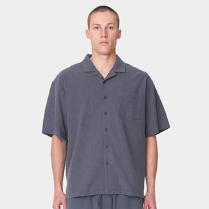 Mens Shirts 1: Huffer Cabana Box Shirt - Granite