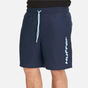 Mens Walkshorts: Huffer Staple Trunk Carved - Navy