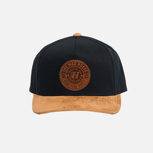 Mens Hats Beanies: The Mad Hueys Suede Hueys Twill Snapback - Black