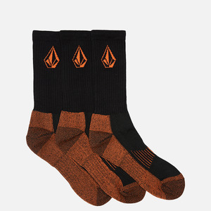 Mens Socks: Volcom Workwear Socks 3pk - Black