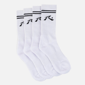 Rusty Comp Mid Calf Socks - White