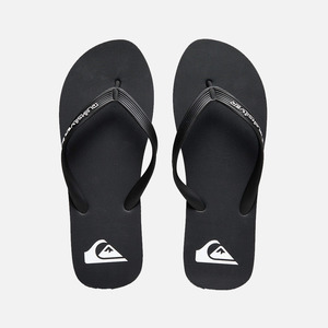 Mens Jandals Slides 1: Quiksilver Molokai Core Flip Flops - Black 1