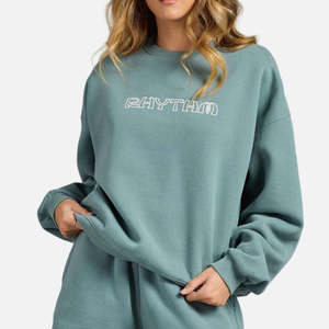 Rhythm Logo Crew Neck Fleece - Sage