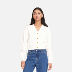 Huffer Bibi Knit Cardigan - Chalk