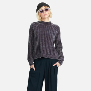 Womens Knitwear: Volcom She Savage Sweater - Dark Grey