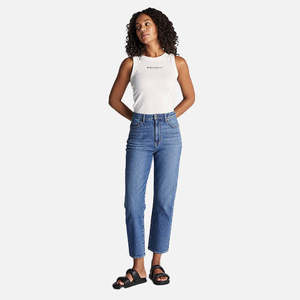 Womens Jeans 1: Riders Hi Straight Petite - Allegory Blue