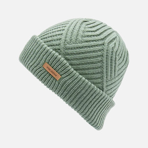 Womens Hats Beanies: Volcom Stone Knit Beanie - Lichen Green