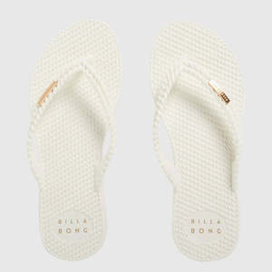 Womens Jandals Slides: Billabong Solid Kick Back Thong - Stone