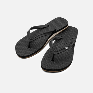 Womens Jandals Slides: Volcom Eco Concourse - Black/White
