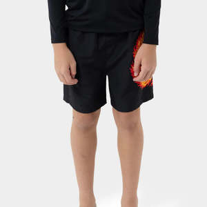 Santa Cruz Youth Flame Ringed Dot Boardshort - Black