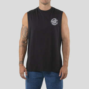 Santa Cruz Os Mfg Dot Muscle Tee - Black