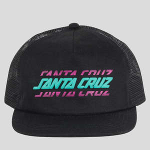 Santa Cruz: Santa Cruz Multi Split Strip Trucker Cap - Black