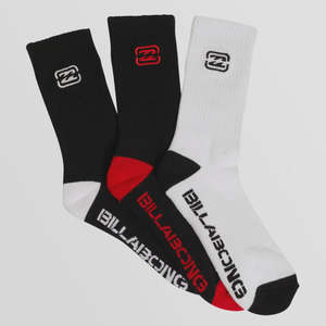 Billabong Bracket Wave Socks 3Pack - Multi