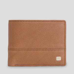 Mens Wallets Bags: Billabong Dimension 2in1 Leather Wallet - Tan
