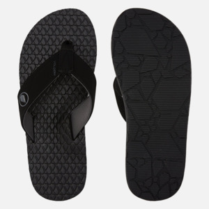 Mens Jandals Slides 1: Volcom Eco Recliner 2 - Black/Grey