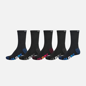Globe Youth Multi Stripe Crew Sock - Black/Assorted