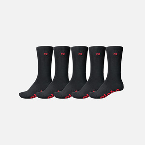 Globe OG Logo Hi Crew Sock 5 Pack - Black