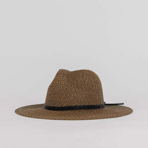 Rusty Gisele Straw Hat - Black/Caramel