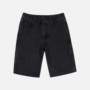 Santa Cruz: Santa Cruz Crossbone Dot Mono Baggy Jean Short - Washed Black