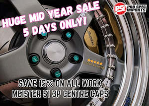 Toyota Hubcentric Centre Caps: Centre Caps for Work Meister S1 3P/2P, Suit Toyota/Lexus PCD: 5x114.3, Hub Centric Ring 60.1mm to 73.1mm, 6061-T6 Aluminium