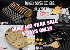 Limited Edition (99pc) 18K Gold Titanium Skyline GT-R Key Blank for R32 / R33